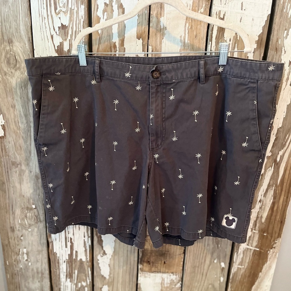 Junk Food Disney Mens XXL Flat Front Shorts Hawaiian Palm Trees Mickey